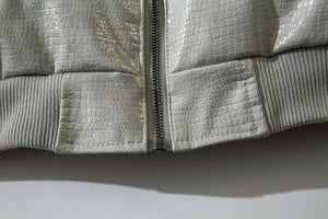 SnakeSkin PU Puffer Jacket