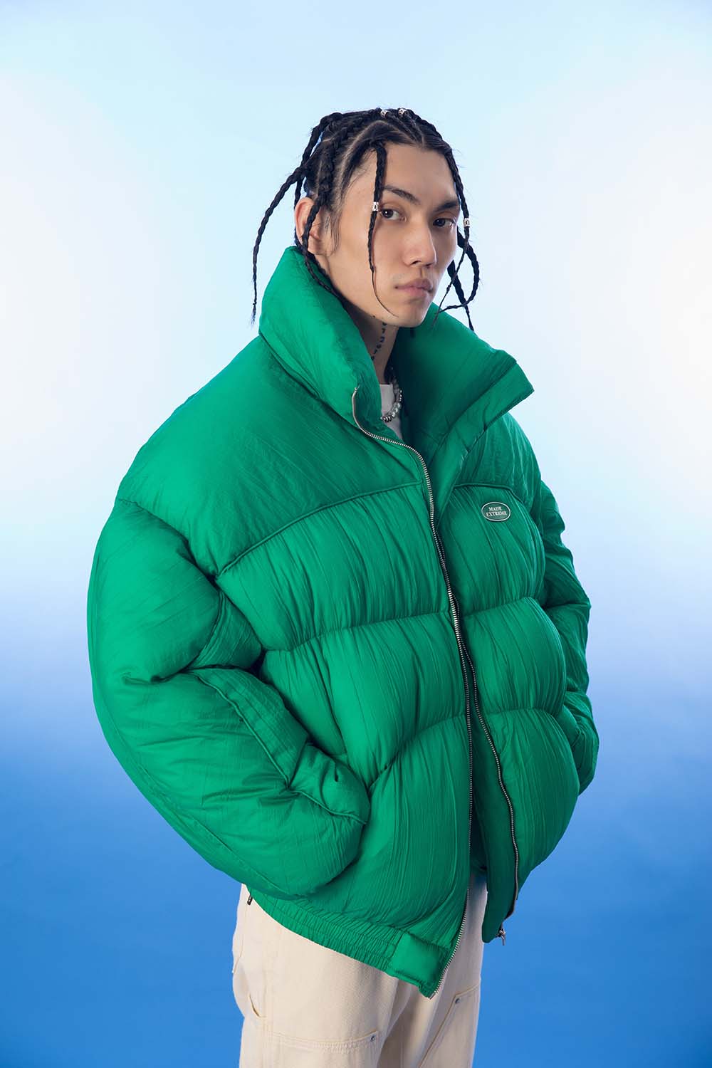 MadeExtreme Green Down Bubble Coat